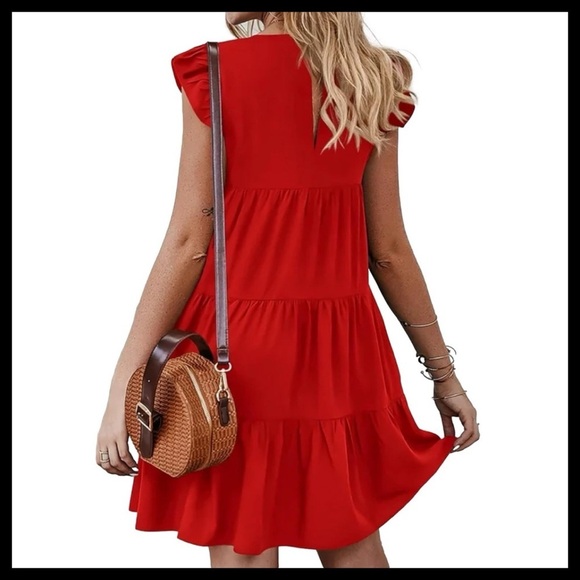 BOUTIQUE Resort Style Ruffle Hem Babydoll Dress - Picture 4 of 9